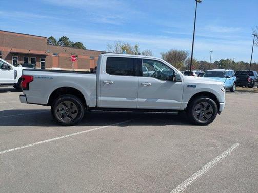 White Metallic 2025 Ford F-150 Lightning Flash