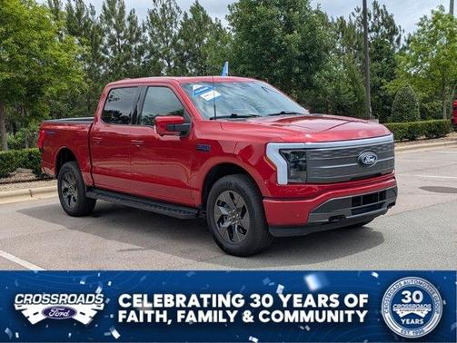 Red Metallic 2025 Ford F-150 Lightning LARIAT