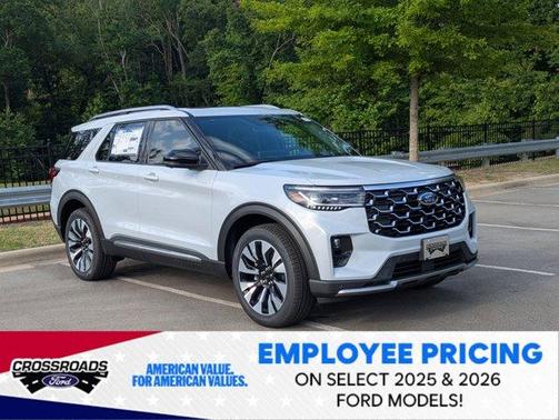 Space White Metallic 2026 Ford Explorer Platinum