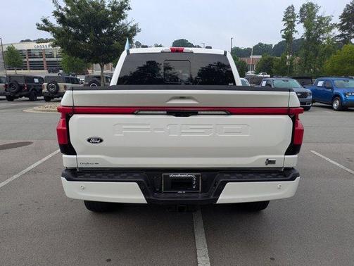 White Metallic 2025 Ford F-150 Lightning Platinum