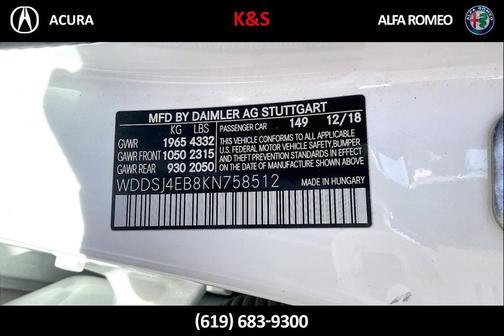 2019 Mercedes-Benz CLA 250 Base