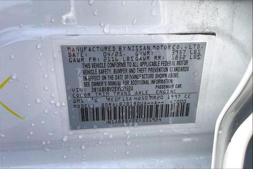 Fresh Powder 2025 Nissan Sentra S