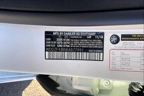 2019 Mercedes-Benz E-Class RWD Sedan