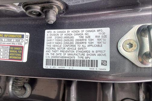 Modern Steel Metallic 2021 Honda CR-V 2WD EX-L