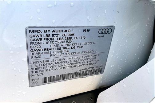 2019 Audi SQ5 3.0T Premium Plus