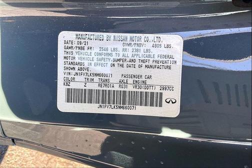 2022 INFINITI Q60 3.0t Red Sport 400