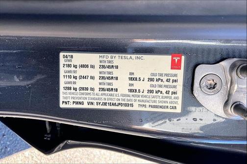 2018 Tesla Model 3 Long Range