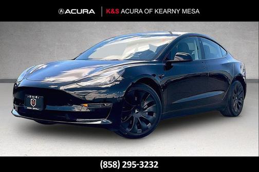 Solid Black 2022 Tesla Model 3 Long Range