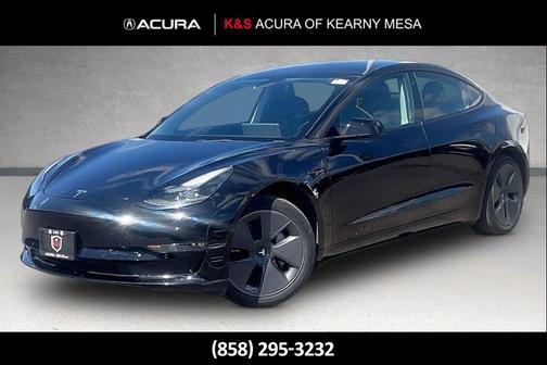 Solid Black 2022 Tesla Model 3 Long Range