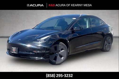 Solid Black 2022 Tesla Model 3 Long Range