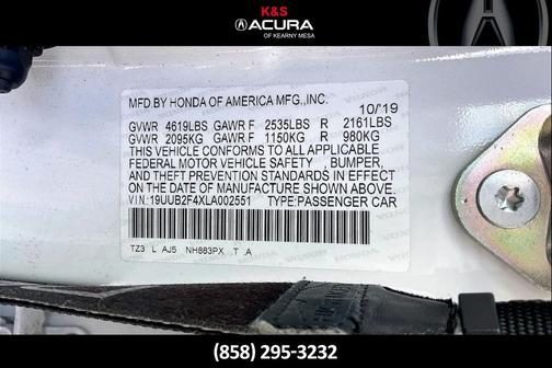 2020 Acura TLX Technology