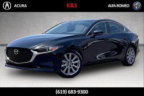 Jet Black Mica 2025 Mazda Mazda3 FWD w/Preferred Package