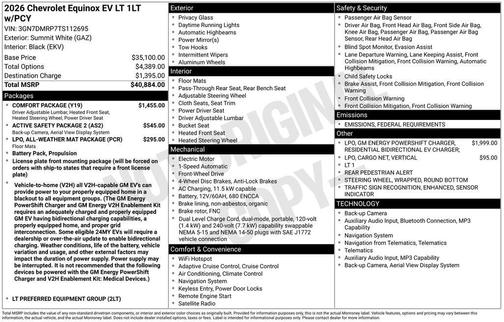 2026 Chevrolet Equinox EV LT