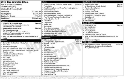 2013 Jeep Wrangler Sahara