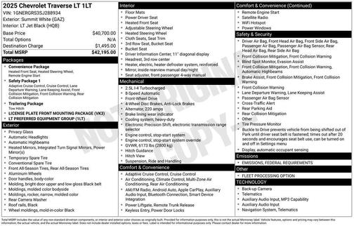 2025 Chevrolet Traverse LT