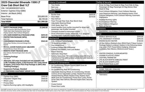 2025 Chevrolet Silverado 1500 LT