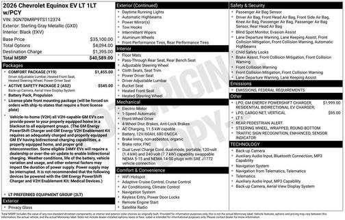 2026 Chevrolet Equinox EV LT