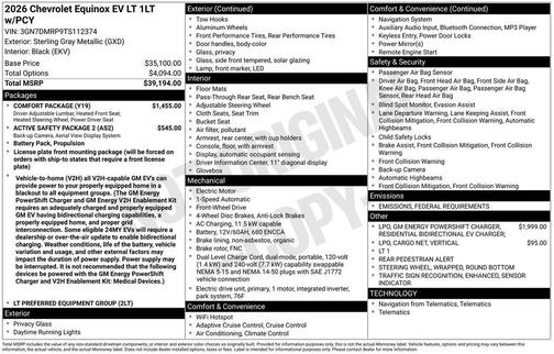 2026 Chevrolet Equinox EV LT
