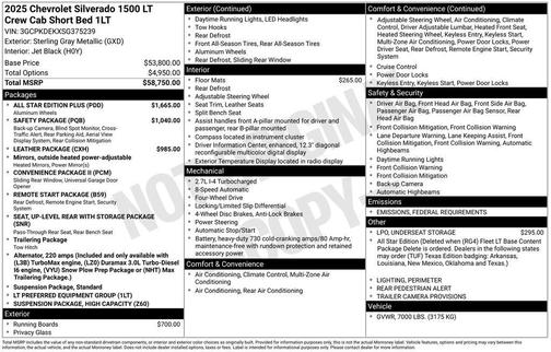 2025 Chevrolet Silverado 1500 LT