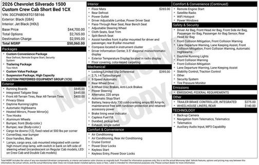 2026 Chevrolet Silverado 1500 Custom