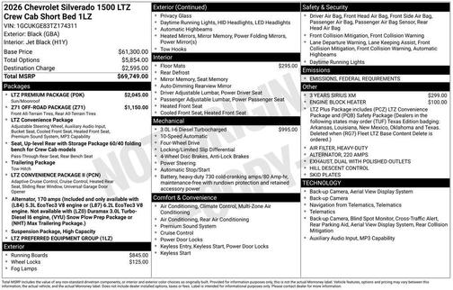 2026 Chevrolet Silverado 1500 LTZ