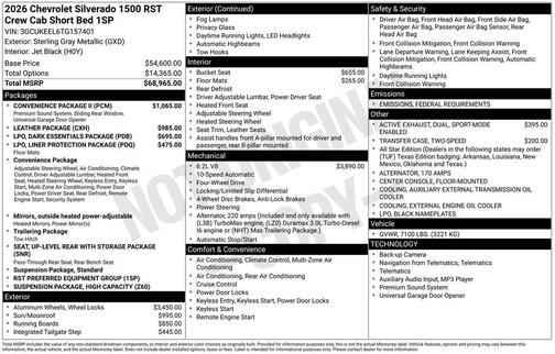 2026 Chevrolet Silverado 1500 RST