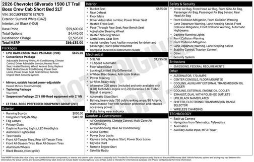 2026 Chevrolet Silverado 1500 LT Trail Boss