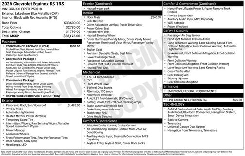 2026 Chevrolet Equinox FWD RS