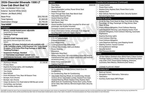 2026 Chevrolet Silverado 1500 LT