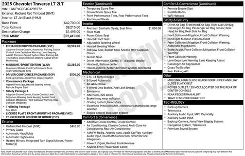 2025 Chevrolet Traverse LT