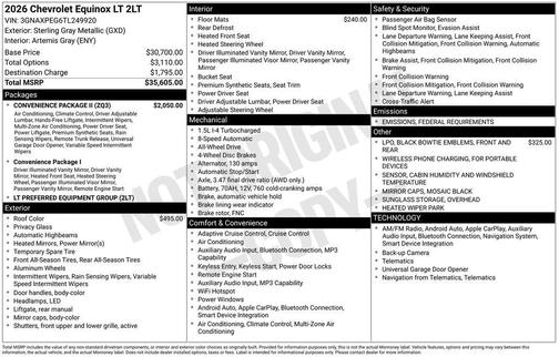 2026 Chevrolet Equinox 1LT