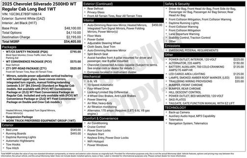 2025 Chevrolet Silverado 2500 WT