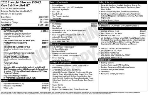 2025 Chevrolet Silverado 1500 LT