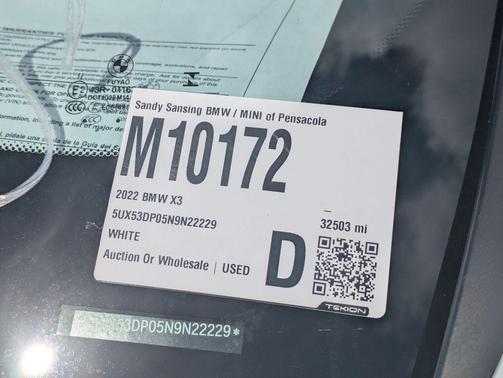 2022 BMW X3 xDrive30i