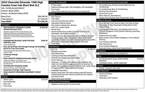 2025 Chevrolet Silverado 1500 High Country