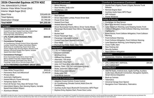 2026 Chevrolet Equinox AWD ACTIV
