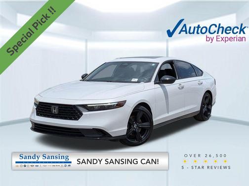 Platinum White Pearl 2023 Honda Accord Hybrid Sport-L