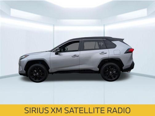 Silver Sky Metallic/Midnight Black Metallic 2025 Toyota RAV4 Hybrid SE