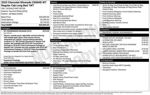 2025 Chevrolet Silverado 2500 WT