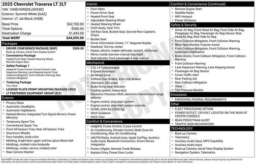 2025 Chevrolet Traverse LT