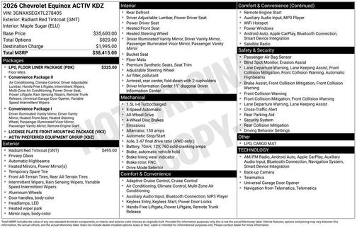 2026 Chevrolet Equinox AWD ACTIV