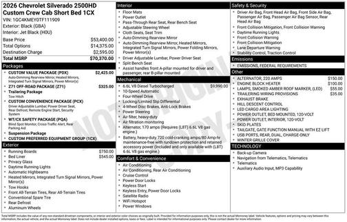 2026 Chevrolet Silverado 2500 Custom