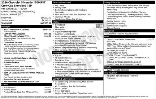 2026 Chevrolet Silverado 1500 RST