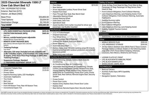 2025 Chevrolet Silverado 1500 LT