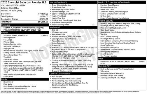 2026 Chevrolet Suburban Premier