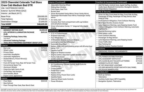 2025 Chevrolet Colorado Trail Boss