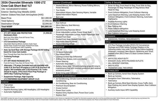 2026 Chevrolet Silverado 1500 LTZ