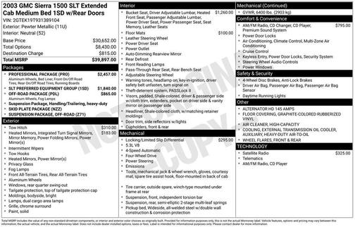 2003 GMC Sierra 1500 SLT Extended Cab