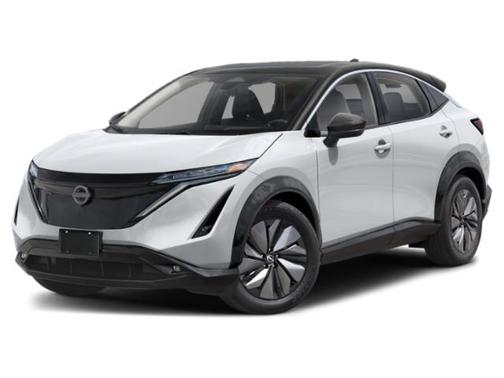 Everest White Pearl Tricoat/Black Diamond Pearl 2023 Nissan ARIYA EVOLVE+