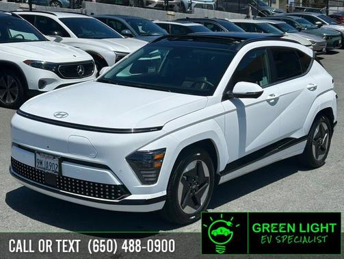 Atlas White 2024 Hyundai KONA EV Limited